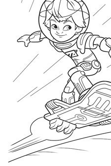 Miles From Tomorrowland – Miles and Merc Colouring Page | Disney Junior