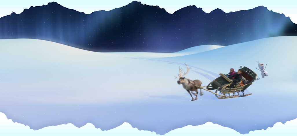 frozen riding sleigh