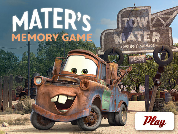 disney pixar cars memory game