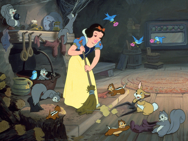 Snow White makes anything more fun, even household chores.